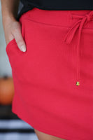 PREORDER - Jess Lea Well Loved Ribbed Skort - Red