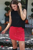 PREORDER - Jess Lea Well Loved Ribbed Skort - Red