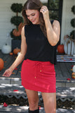 PREORDER - Jess Lea Well Loved Ribbed Skort - Red