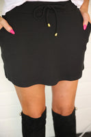 PREORDER - Jess Lea Well Loved Ribbed Skort - Black
