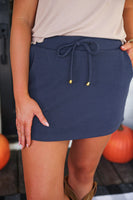 PREORDER - Jess Lea Well Loved Ribbed Skort - Navy