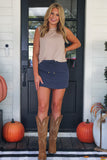 PREORDER - Jess Lea Well Loved Ribbed Skort - Navy