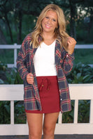 PREORDER - Jess Lea Lola Flannel Tunic Top - Navy