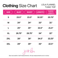 PREORDER - Jess Lea Lola Flannel Tunic Top - Brown