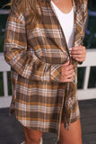 PREORDER - Jess Lea Lola Flannel Tunic Top - Brown
