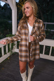 PREORDER - Jess Lea Lola Flannel Tunic Top - Brown