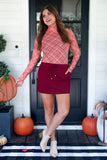 PREORDER - Keigan Mesh Top - Thankful Plaid