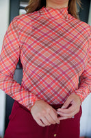 PREORDER - Keigan Mesh Top - Thankful Plaid