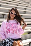 PREORDER - Pink Out Checkered Sweatshirt
