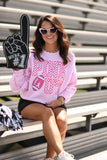 PREORDER - Pink Out Checkered Sweatshirt