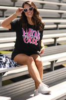PREORDER - Pink Out Leopard Bolt Youth & Adult Graphic Tee