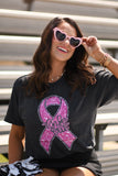 PREORDER - Pink Out Disco Ribbon Youth & Adult Graphic Tee