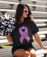 PREORDER - Pink Out Disco Ribbon Youth & Adult Graphic Tee