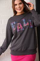 PREORDER - Jess Lea Fall Plaid Patch Pullover