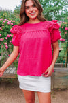 PREORDER - Jess Lea Kimber Eyelet Top, Pink