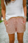 Large Only - Jess Lea VIP Status Sequin Drawstring Shorts