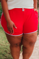 PREORDER - Jess Lea Red And White Drawstring Everyday Shorts