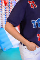 PREORDER - Jess Lea Red, White, And Bowtiful Luxe Top