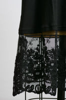 The Isabella T-Back Lace Black Midi Slip