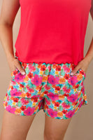 PREORDER - Jess Lea Casual Outing Shorts, Multi Tropical Floral