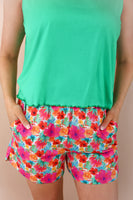 PREORDER - Jess Lea Casual Outing Shorts, Multi Tropical Floral