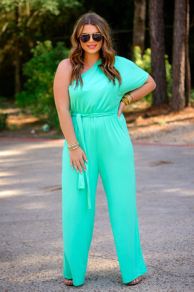 MEDIUM ONLY Jess Lea Tiffany One Shoulder Jumpsuit