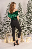 Jess Lea Just A Crush Velvet Bodysuit