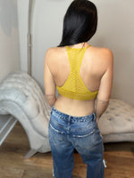 Ribbed Lace Boho Racerback Bralette