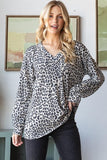 🔥Surprise Sale🔥 Leopard Beige Balloon Sleeve Top