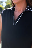 PREORDER - Everyday Polo Tank - After Dark Polka Dot