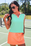PREORDER - Jess Lea Solid Neon Coral Skort