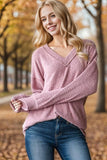 🔥Surprise Sale🔥Dusty Rose Cozy Knit Long Sleeve Top