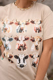 PREORDER - Cow Portraits Graphic Top