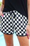 XXL Jess Lea Checkerboard Checkered Drawstring Everyday Shorts