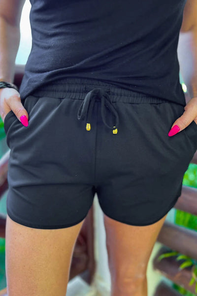 Small Only - Jess Lea After Dark Black Drawstring Everyday Shorts