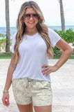PREORDER - Jess Lea Chloe Camo Everyday Shorts - White