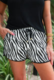 PREORDER - Jess Lea Zebra Essence Everyday Shorts - White
