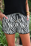 PREORDER - Jess Lea Zebra Essence Everyday Shorts - White