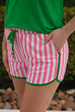 PREORDER - Jess Lea Melon Poppy Stripes Everyday Shorts
