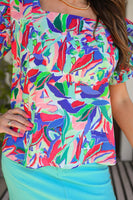 PREORDER - Jess Lea Talk Of The Tropics Ruffle Top
