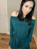 M Hunter Green Romper With Waist Tie