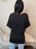 S XL - Zenana Raw Edge Boyfriend Oversized Tee