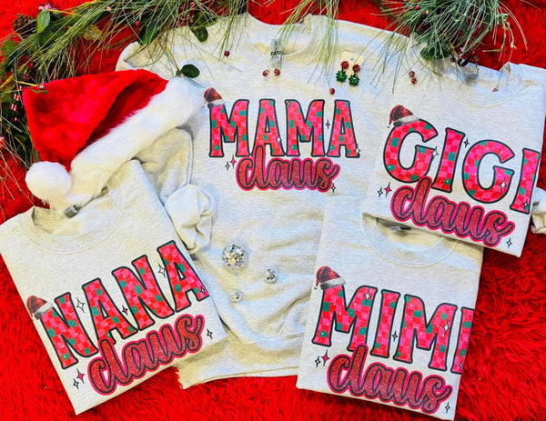 PREORDER - Personalized Sweatshirt Woman Claus S-4X