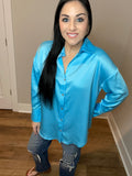 S-L only - Beauty In The Sky Button Down Blouse