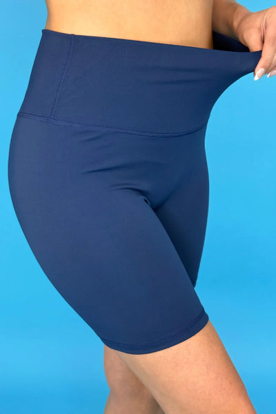 PREORDER - Jess Lea Solid Navy Biker Shorts
