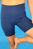 PREORDER - Jess Lea Solid Navy Biker Shorts