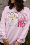 PREORDER - Faux Glitter Ho Ho Ho Santa Sweatshirt