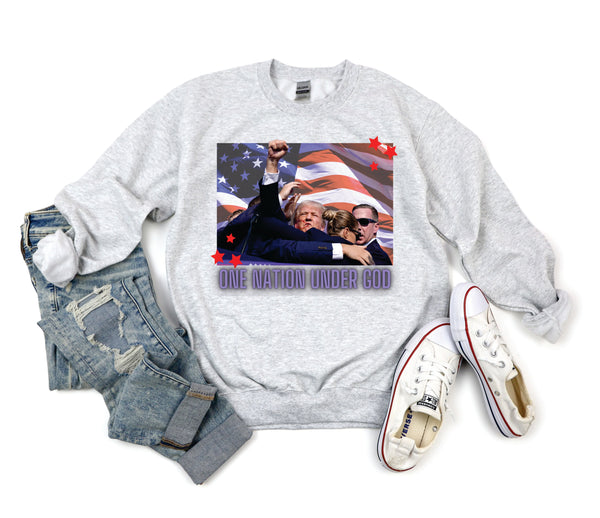 PREORDER - Trump One Nation Under God Sweatshirt