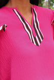 PREORDER - Jess Lea Ava Flutter Sleeve Blouse - Neapolitan Stripes