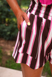 PREORDER - Jess Lea Runway Paperbag Shorts - Neapolitan Stripes